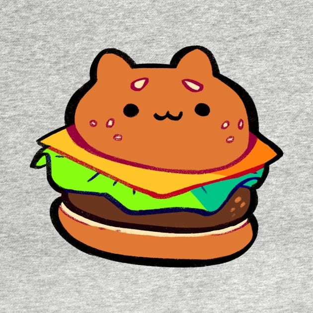 Burger Cat by giraffalope